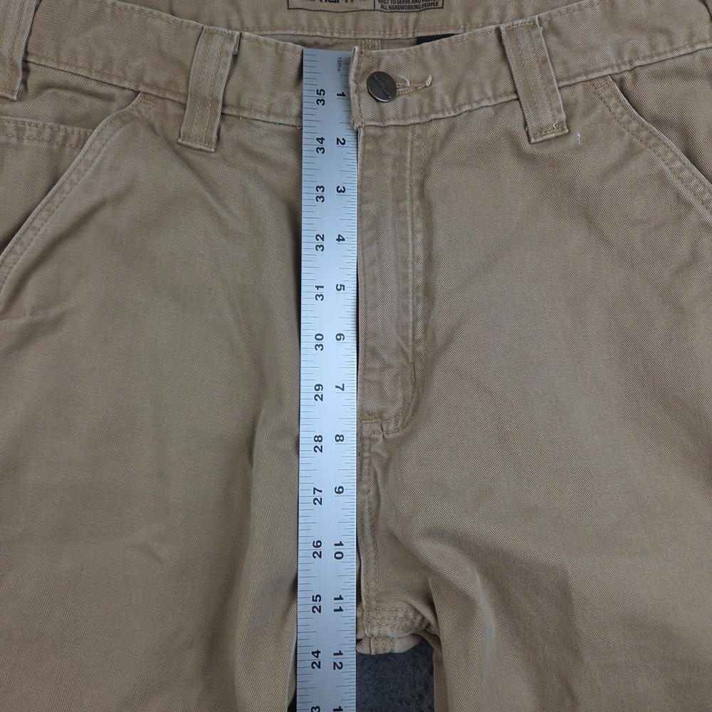 Carhartt Carpenter Pants Men's 34x32 Relaxed Fit Twill Utility Workwear Tan - Picture 5 of 11